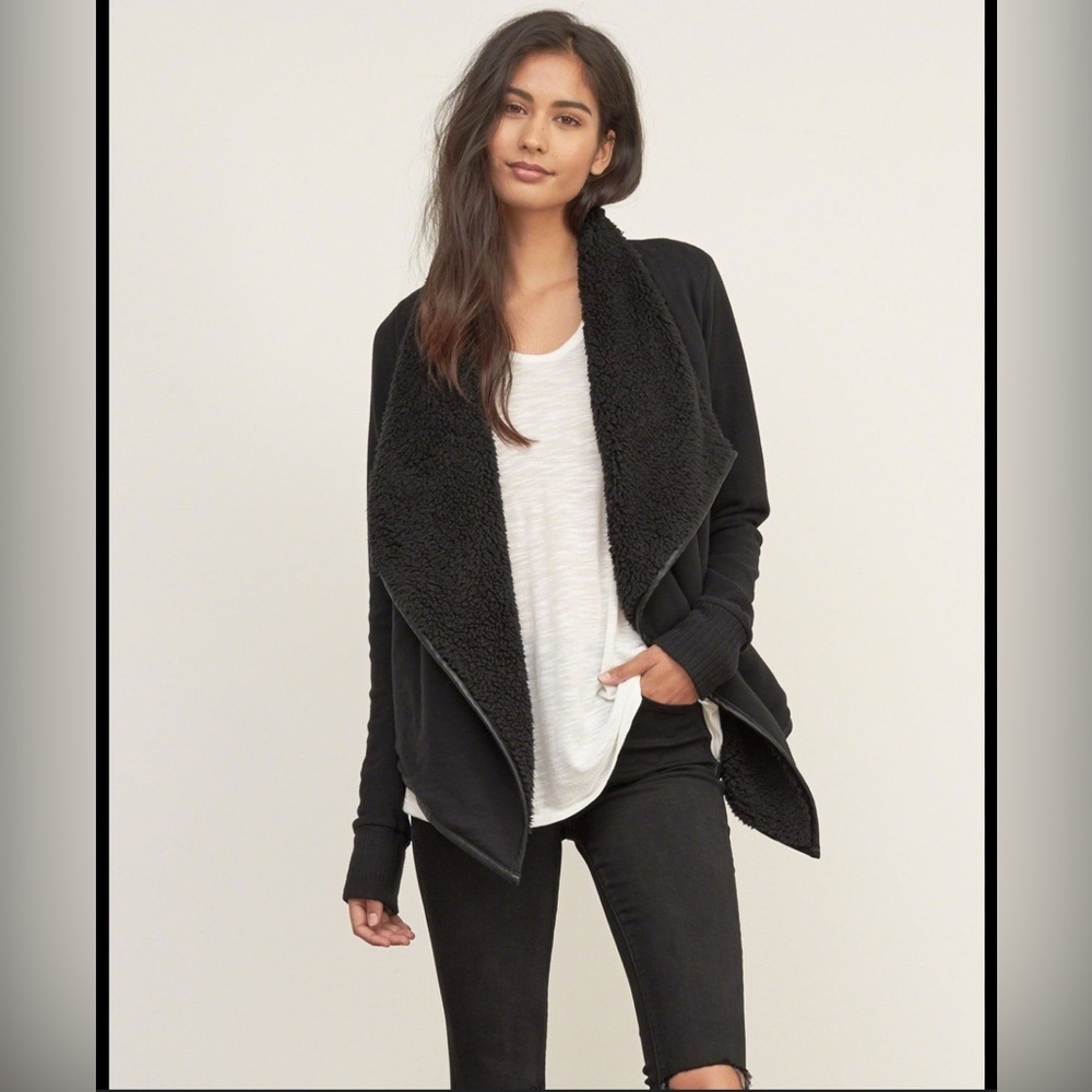 Abercrombie & Fitch Black Teddy Jacket